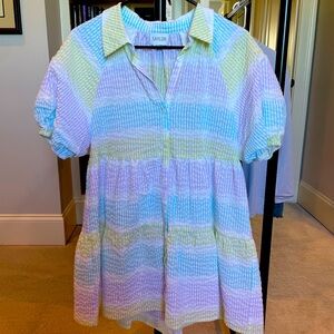 Size small multi color seersucker dress